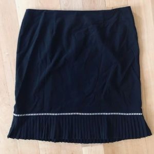 Plus Size Pencil Skirt w/Pleated Hemline